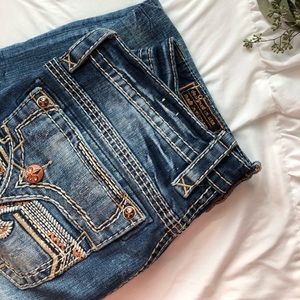 Rock revival buckle MENs jeans34x32)